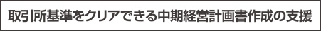 取引所基準をクリアできる中期経営計画書作成の支援